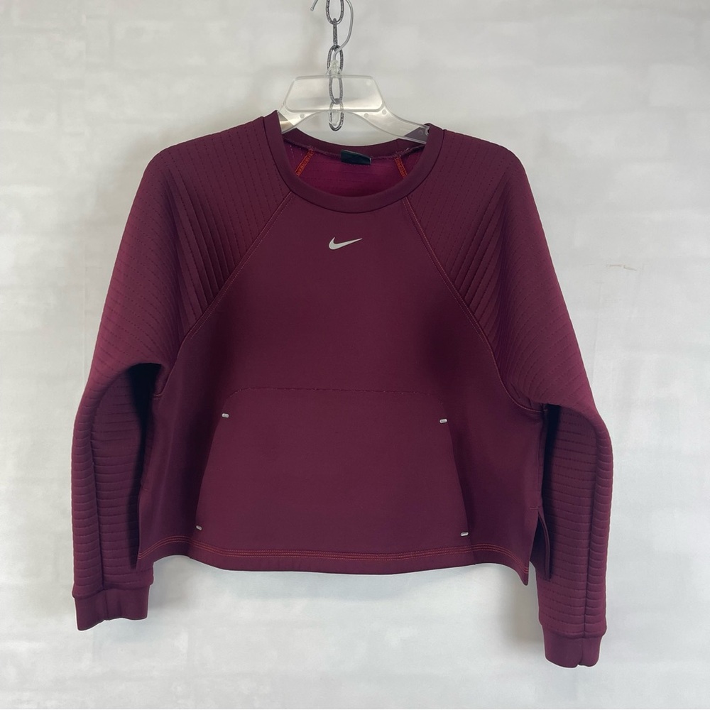 Nike Pro HyperWarm Crew‎ Sweatshirt Burgundy Women’s Size S